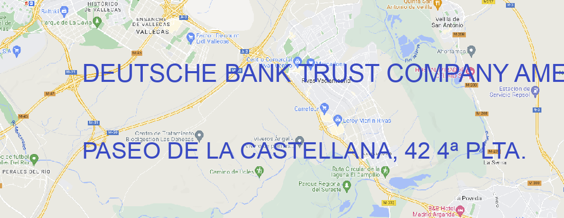 Oficina DEUTSCHE BANK TRUST COMPANY AMERICAS MADRID